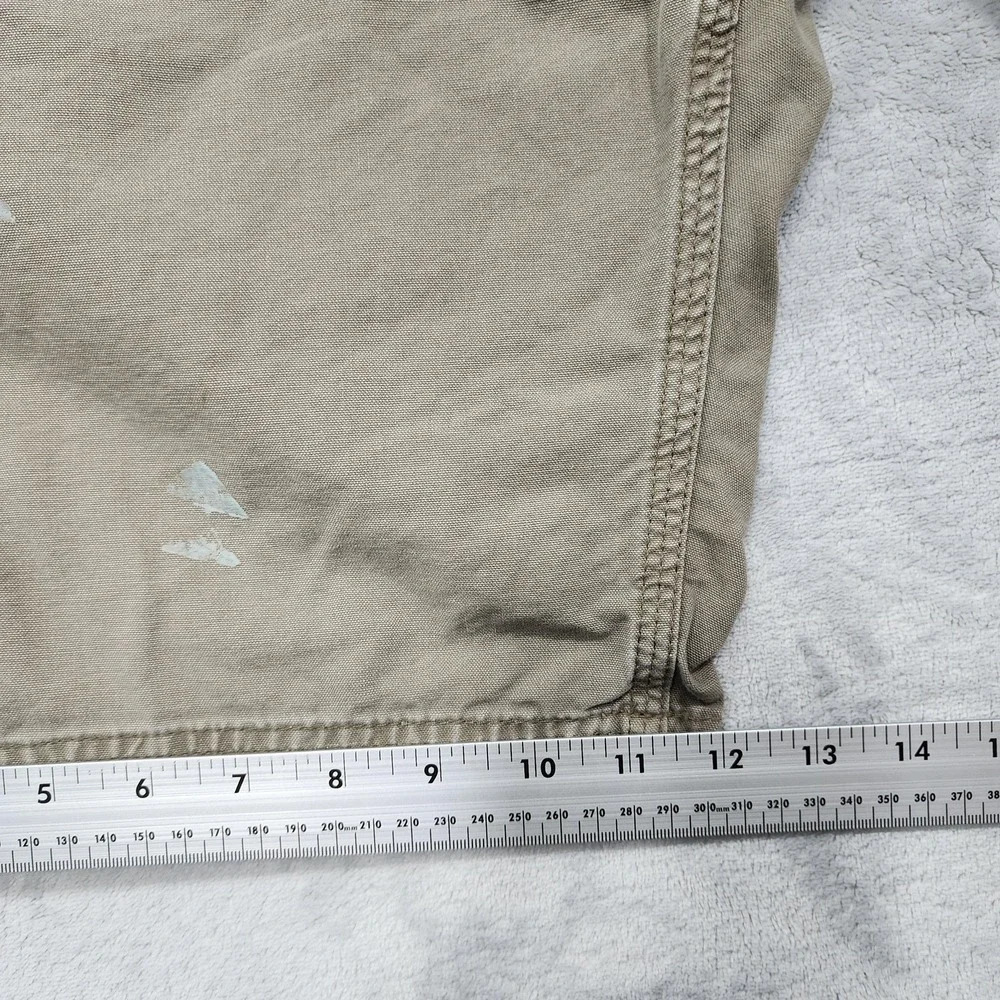 Carhartt Shorts Mens 36 Beige Cargo Canvas Relaxed Distressed Workwear Painter